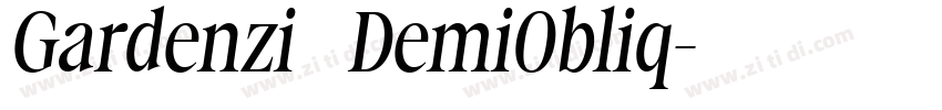 Gardenzi   DemiObliq字体转换